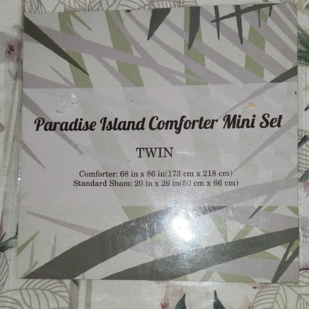 Floral Comforter Mini Set - White With Pink